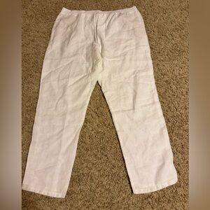 J. Jill Love Linen White Cropped Pants